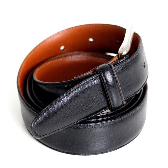 Men's Wearhouse BLACK GENUINE LEATHER 1 1/8"Wd CASUAL DRESS MEN'S BELT 40 (G79 - Picture 5 of 14